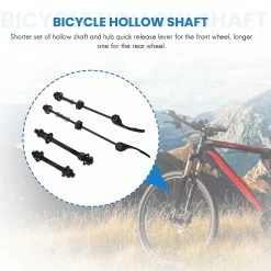 Unbranded Bike Axle Quick Release Front Rear Bicycle Axle Wheel Hub Fit For Road Bike, Mountain Bike, , Bmx ( -Bikes Shop 785492327 max