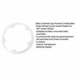 Unbranded Bike Crankset Cap Protect 5 Holes Bike Chain Wheel Cover Guard Plastic For 48t Chain Wheel -Bikes Shop 785493391 max