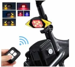 Unbranded Bike Turn Signal, Usb Recharable Led Warning With Wireless Remote For Safety Day Riding()
