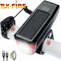 Unbranded Bike Set And Horn Solar Ed Usb Recharable 4 Mode Bike Combo Back And For Riding Safety Warning -Bikes Shop 786145747 max