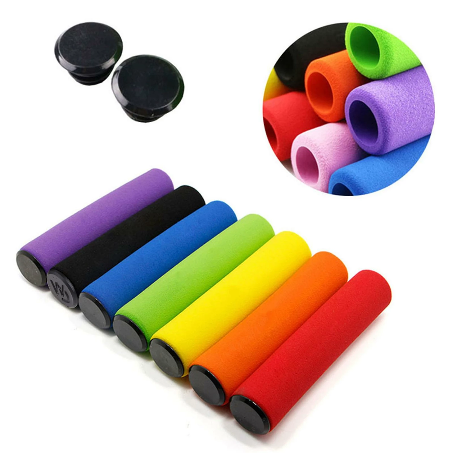 Unbranded 1pair Soft Foam Sponge Bmx Mtb Bike Cycle Bicycle Handle Handlebar Bar Grips 2 Unbranded 1pair Soft Foam Sponge Bmx Mtb Bike Cycle Bicycle Handle Handlebar Bar Grips - Image 2