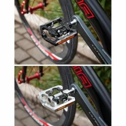 Unbranded Bicycle Pedals Ultralight Anti- Cnc Road Bike Pedal Cycling 3 Sealed Bearing Bike Pedals Spd Pedal -Bikes Shop 790843598 max