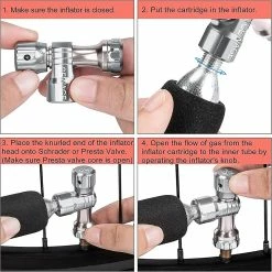 Unbranded Co2 Inflator For Bike Tire -co2 Bike Pump Presta & Valve Compatible - Co2 Bike Tire Inflator For B -Bikes Shop 790854791 max