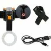 Unbranded 1pcs Usb Rechargeable Bike Rear Tail Light Led Bicycle Warning Safety Smart Lamp Circle(black)