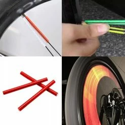 Alisili 12pc Bicycle Wheel Rim Spoke Clip Night Safety Warning Light Bicycle Reflective Reflector Strip Mtb Bike Cycling Accessories -Bikes Shop 811242422 max