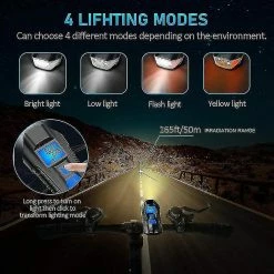 Unbranded Night Set, Multifunctional Stopwatch Bicycle Lights Speaker Front And Rear, Waterproof Bike Usb Rechargeable With Tail Lights -Bikes Shop 811322787 max