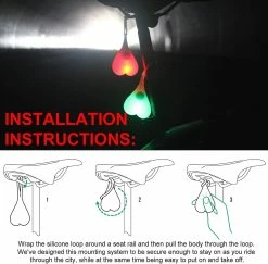 Unbranded Bike Tail Ball Bike Light, Creative Silicone Cycling Night Safety Warning Lights -Bikes Shop 812542483 max