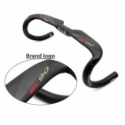 Unbranded Ec90 Full Carbon Fiber Bicycle Handlebar Road Bike Handlebar Handlebar Play Ud Matte Handlebar