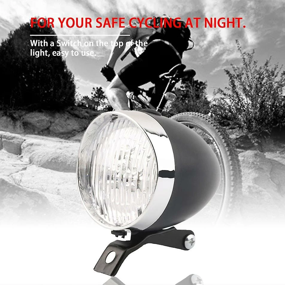 Xbedy 3 Led Vintage Ultra Bright Flashlight Light Lamp Bicycle Headlight Bike Front Light Safe Night Cycling Bike Accessory 3 Xbedy 3 Led Vintage Ultra Bright Flashlight Light Lamp Bicycle Headlight Bike Front Light Safe Night Cycling Bike Accessory - Image 3