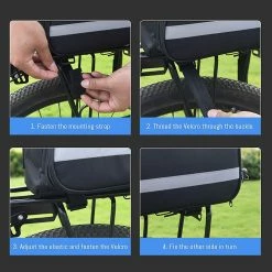 Unbranded Bike Rack Cycling Double Pouch Waterproof Bike Rear Rack With Reflective Strip -Bikes Shop 838073165 max