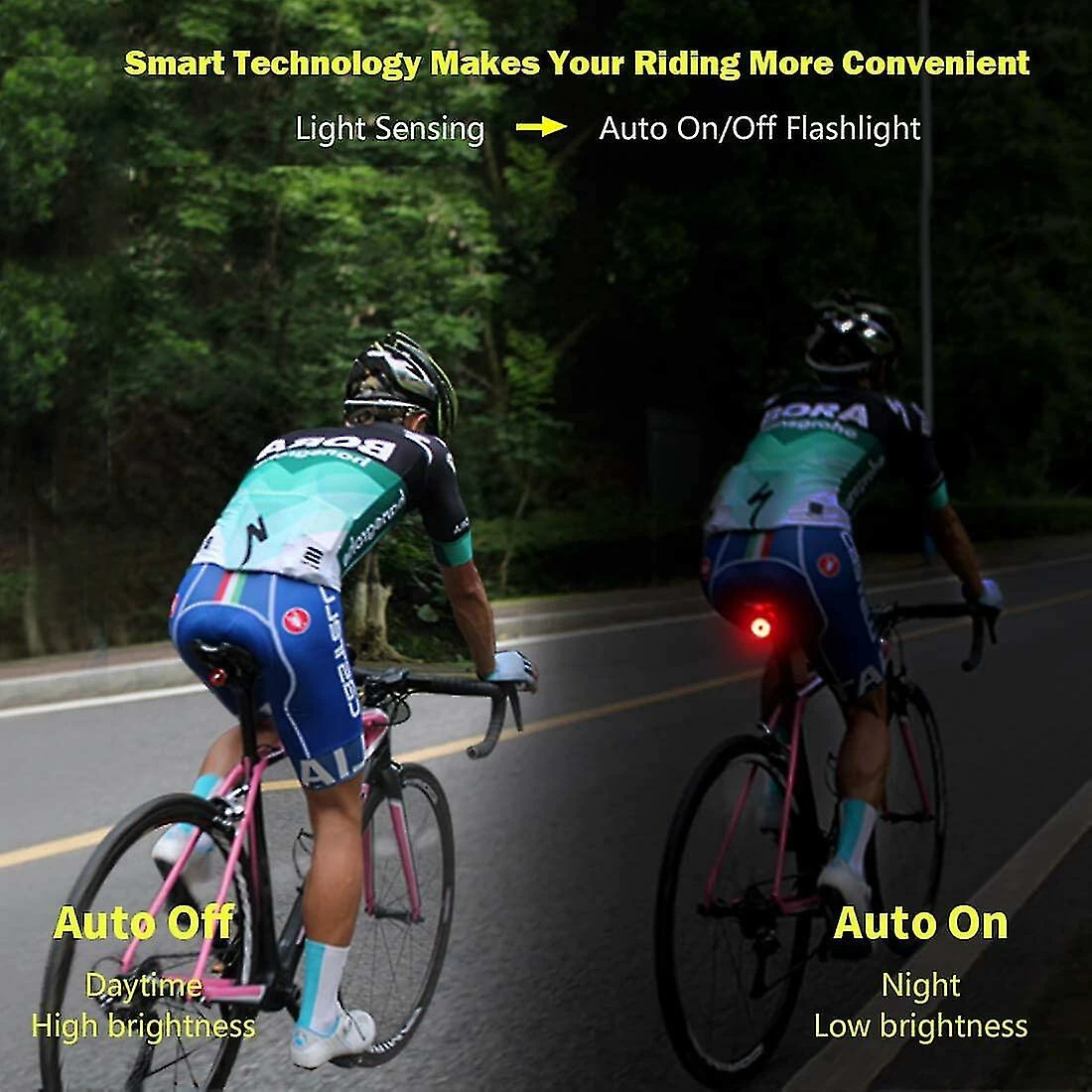 Fast Delivery Smart Bike Tail Light Ultra Bright Back Brake Light Usb Rechargeable Led Taillight Waterproof Road Cycling Lights 3 Fast Delivery Smart Bike Tail Light Ultra Bright Back Brake Light Usb Rechargeable Led Taillight Waterproof Road Cycling Lights - Image 3