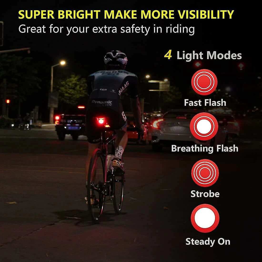 Fast Delivery Smart Bike Tail Light Ultra Bright Back Brake Light Usb Rechargeable Led Taillight Waterproof Road Cycling Lights 4 Fast Delivery Smart Bike Tail Light Ultra Bright Back Brake Light Usb Rechargeable Led Taillight Waterproof Road Cycling Lights - Image 4