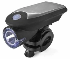 CRYSTAL Solar Bike Light Set, Usb Rechargeable Front Light Bicycle Waterproof Solar Headlight And Solar Bike Taillight, Front Light And Rear Light With 2 Moun