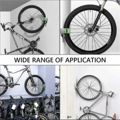 Unbranded Bike Rack Hook Storage Steel Mounted Wall Hanger Hanging Stand Bicycle Holder4pcsgreen -Bikes Shop 846708094 max