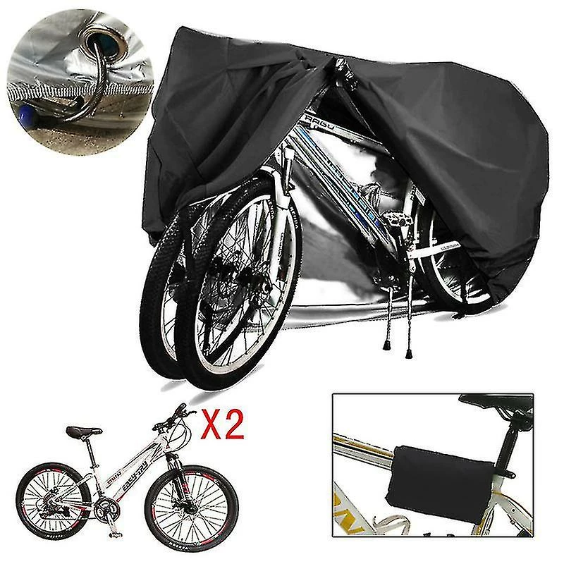 Unbranded Bike Cover For 2 Bikes 210d Ripstop Material Windproof Anti Uv1pcs 2 Unbranded Bike Cover For 2 Bikes 210d Ripstop Material Windproof Anti Uv1pcs - Image 2