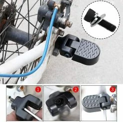 Unbranded Mini Bike Rear Pedals, 3.1x1.6 In / 8x4cm Aluminium Alloy Folding Bike Pegs, Non-slip Bicycle Footrests, Foot Plates Pedals For Folding Mountain Bike, -Bikes Shop 846733733 max