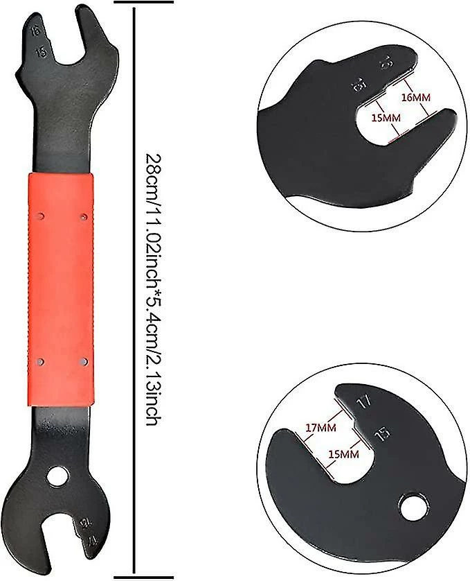 Unbranded Bike Pedal Spanner 15/16/ 17mm Double Sided Bicycle Spanner Professional Bike Pedal Wrench Practical Repair Removal Tool Maintenance Tool For Biking C 3 Unbranded Bike Pedal Spanner 15/16/ 17mm Double Sided Bicycle Spanner Professional Bike Pedal Wrench Practical Repair Removal Tool Maintenance Tool For Biking C - Image 3