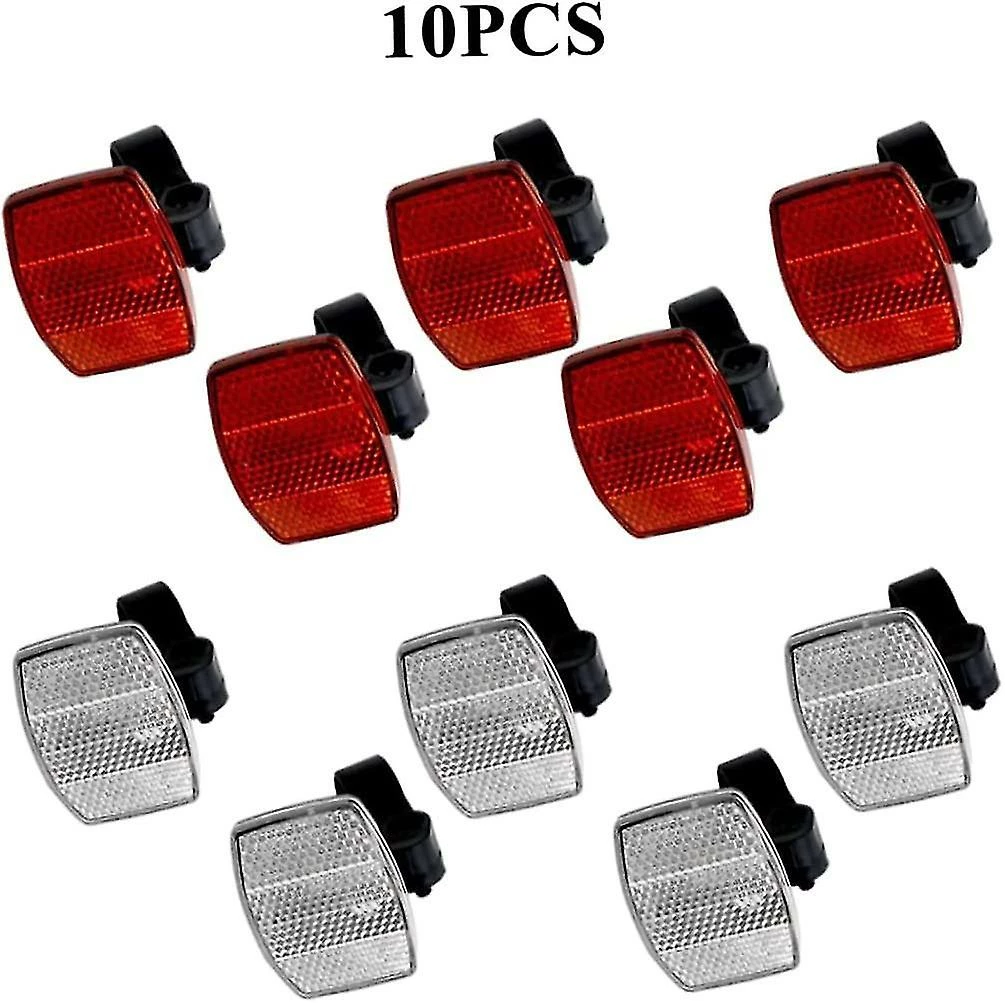 Unbranded Bike Reflectors Bicycle Front Rear Safe Warning Light Reflector Cycling Accessories For Handlebar Saddle 10pcs Bike Warning Reflectorwhitered)(10pcs) 3 Unbranded Bike Reflectors Bicycle Front Rear Safe Warning Light Reflector Cycling Accessories For Handlebar Saddle 10pcs Bike Warning Reflectorwhitered)(10pcs) - Image 3