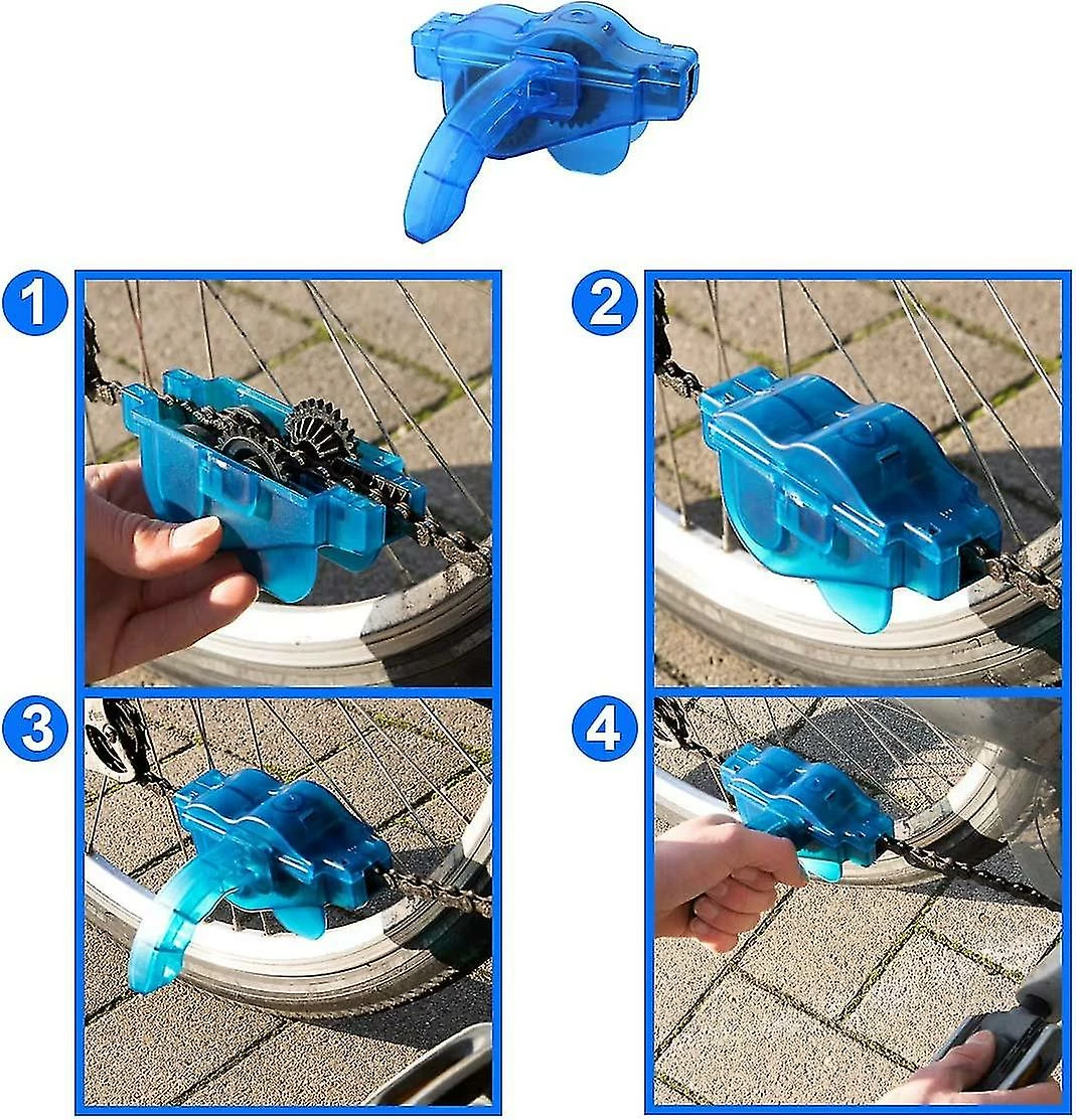Unbranded Bike Chain Gear Cleaning Tool Scrubber With Rotating Brushes Cleaner Set Bicycle Maintenance(1pcs, Blue) 3 Unbranded Bike Chain Gear Cleaning Tool Scrubber With Rotating Brushes Cleaner Set Bicycle Maintenance(1pcs, Blue) - Image 3