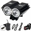 Unbranded 1500lm 2 Xml U2 Led Bike Bicycle Cycling Light Headlamp Headlight Front Head Torch 4x18650 Battery Pack