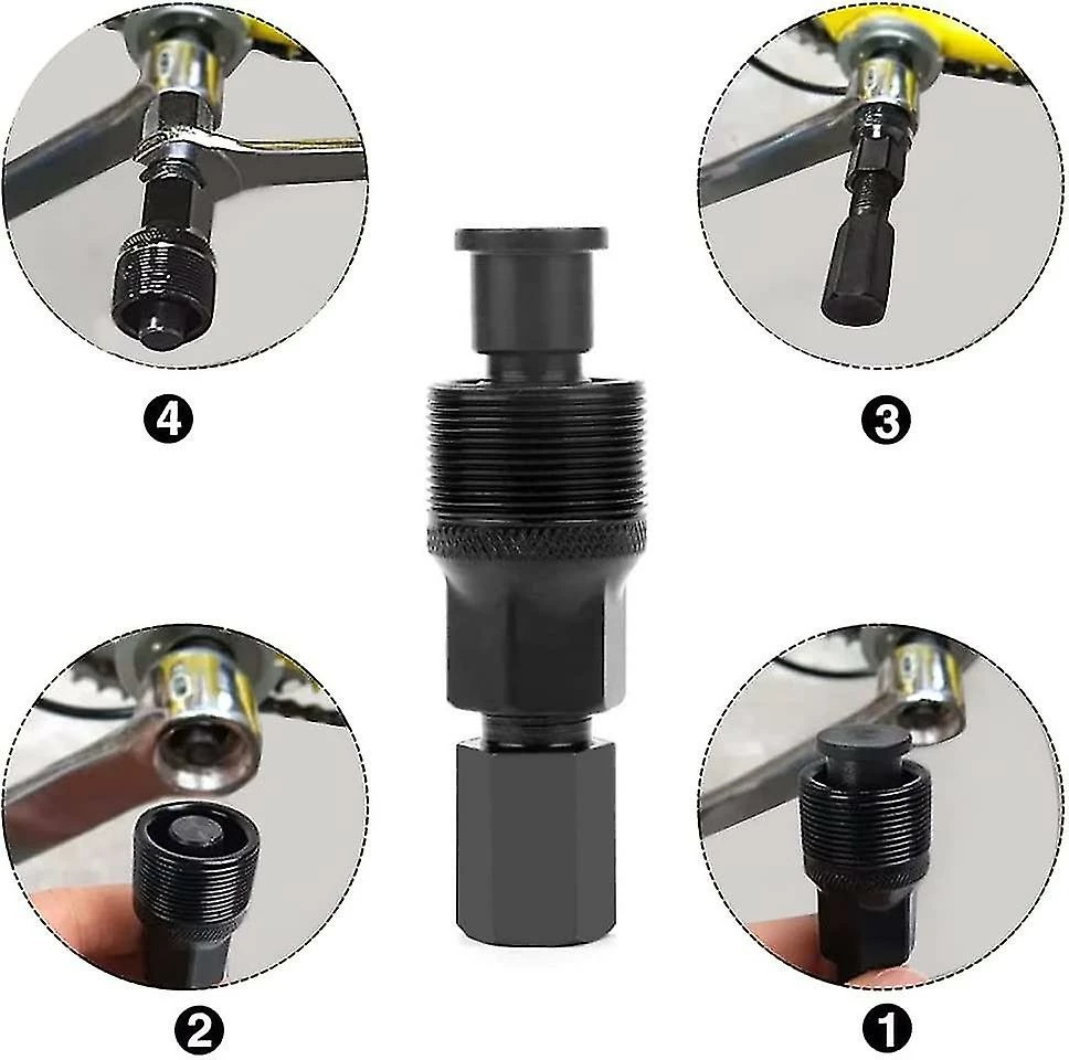 Unbranded Crank Puller Bike Crank Removal Tool Set Black Bottom Bracket Tool Smooth Operation For Mountain And Road Bike(black)(2pcs) 5 Unbranded Crank Puller Bike Crank Removal Tool Set Black Bottom Bracket Tool Smooth Operation For Mountain And Road Bike(black)(2pcs) - Image 5